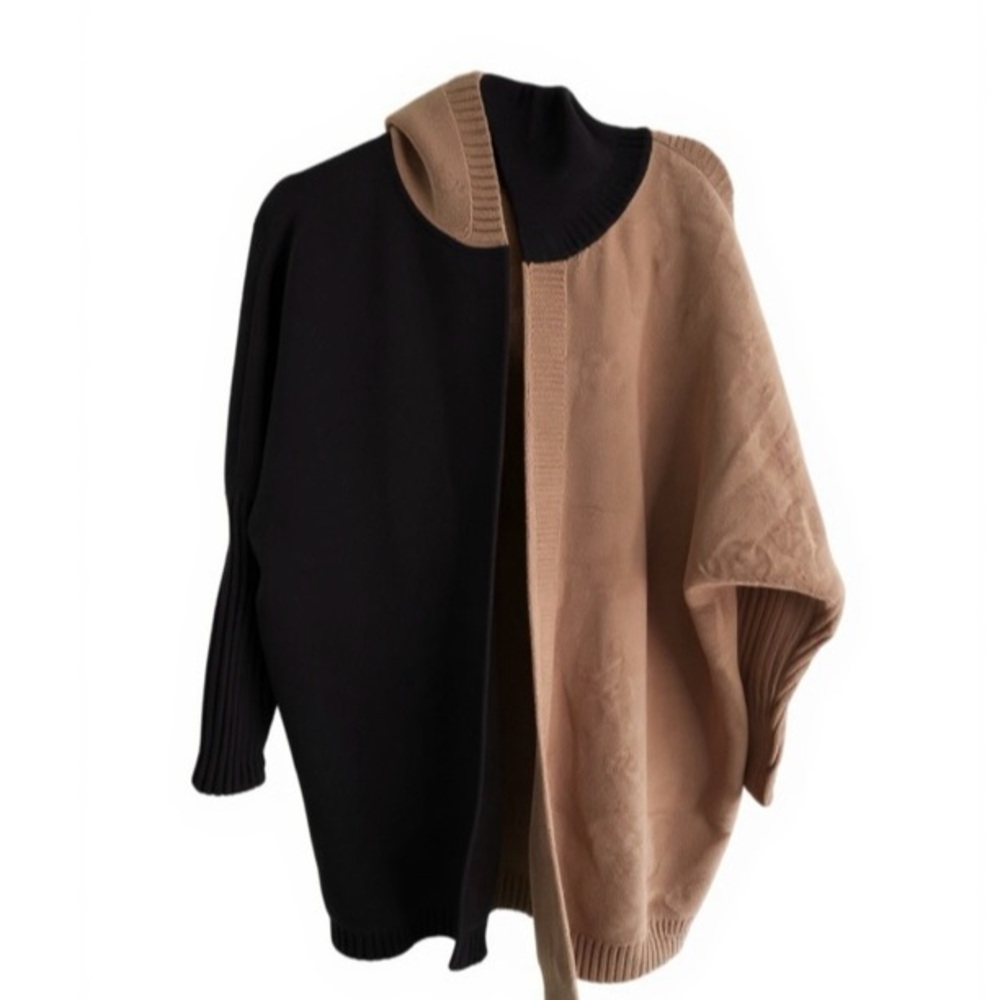 Two-Tone Black and Brown Women’s Sweater